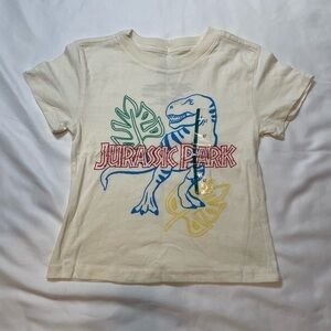 🐶🐶🐶NWOT Boys Jurassic Park size 4T off white t-shirt🐶🐶🐶